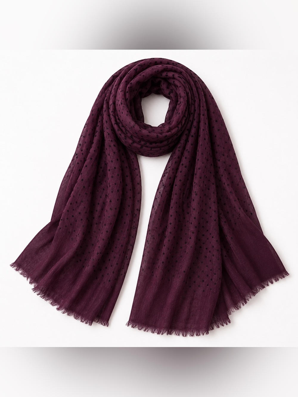 Women's Plum Dot Lightweight Scarf